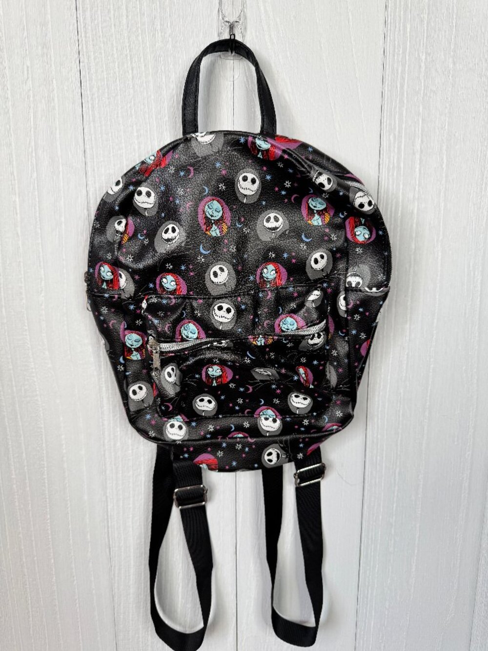 Disney The Nightmare Before Christmas Jack & Sally Black Mini Backpack